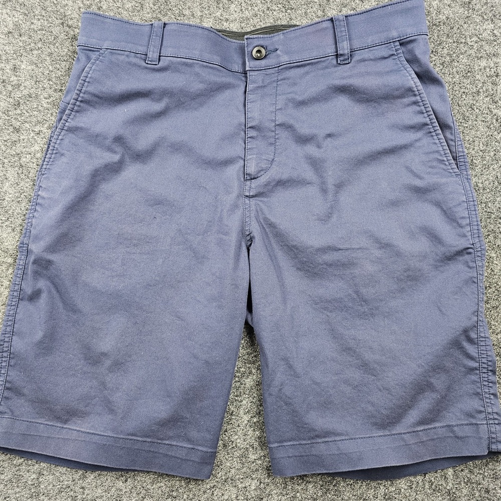 Nike Dri-FIT Performance Shorts Men's 32 Navy Stretch Flat Front Chino Casual